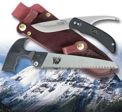 Outdoor Edge Rotating 2Blade Knife/Saw Combo Black SP1 American